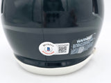 Chevy Chase Autographed Christmas Vacation Black Speed Mini Helmet Beckett BAS QR Stock #243613