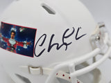 Chevy Chase Autographed Christmas Vacation White Speed Mini Helmet Beckett BAS QR Stock #243614