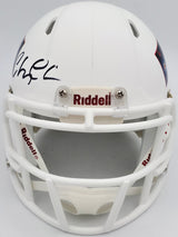 Chevy Chase Autographed Christmas Vacation White Speed Mini Helmet Beckett BAS QR Stock #243614