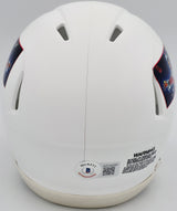 Chevy Chase Autographed Christmas Vacation White Speed Mini Helmet Beckett BAS QR Stock #243614