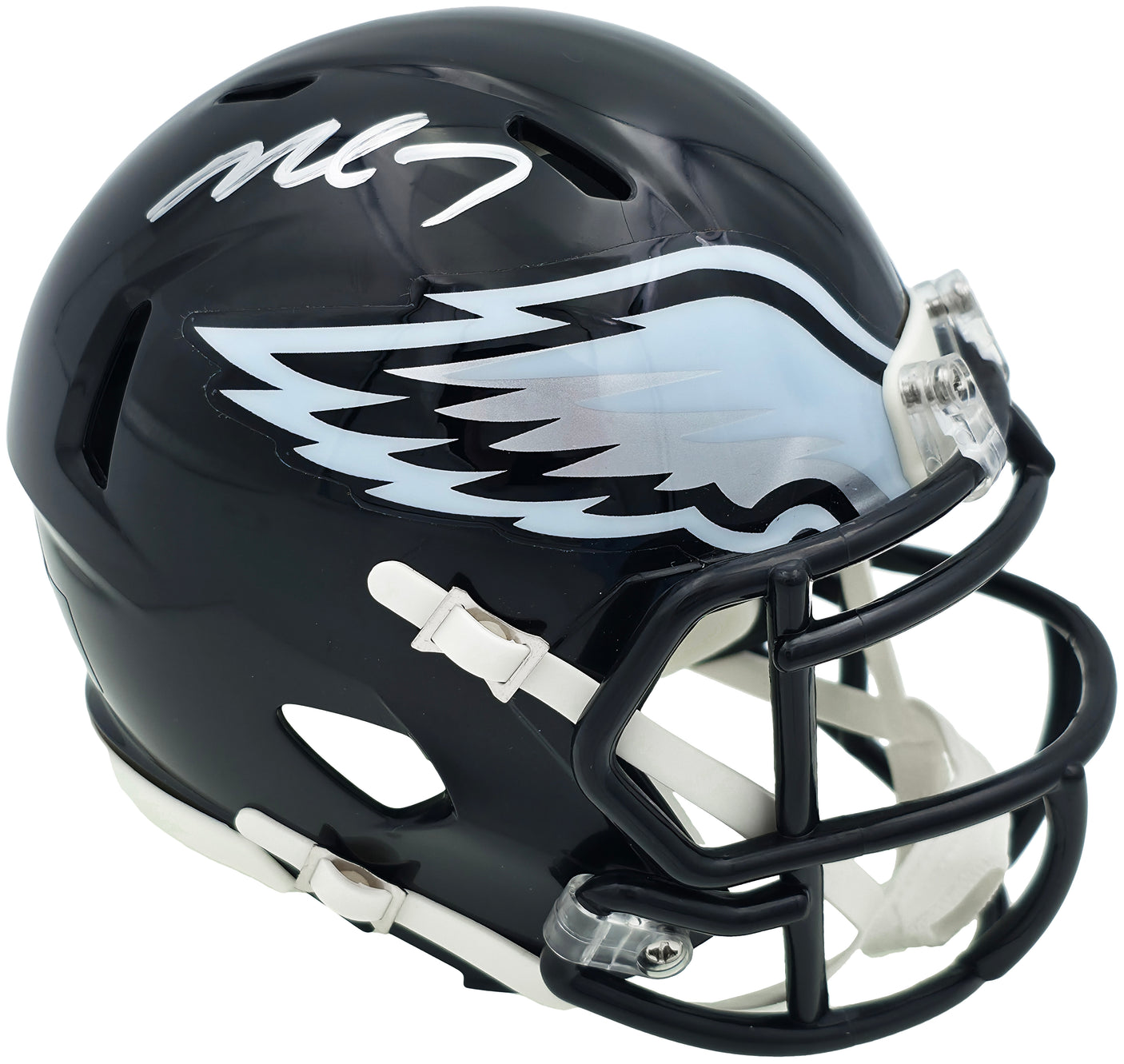 Michael Vick Autographed Philadelphia Eagles 2022 Alternate Black Speed Mini Helmet Beckett BAS Witness Stock #243632