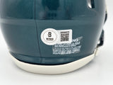 Michael Vick Autographed Philadelphia Eagles Green Speed Mini Helmet Beckett BAS Witness Stock #243633