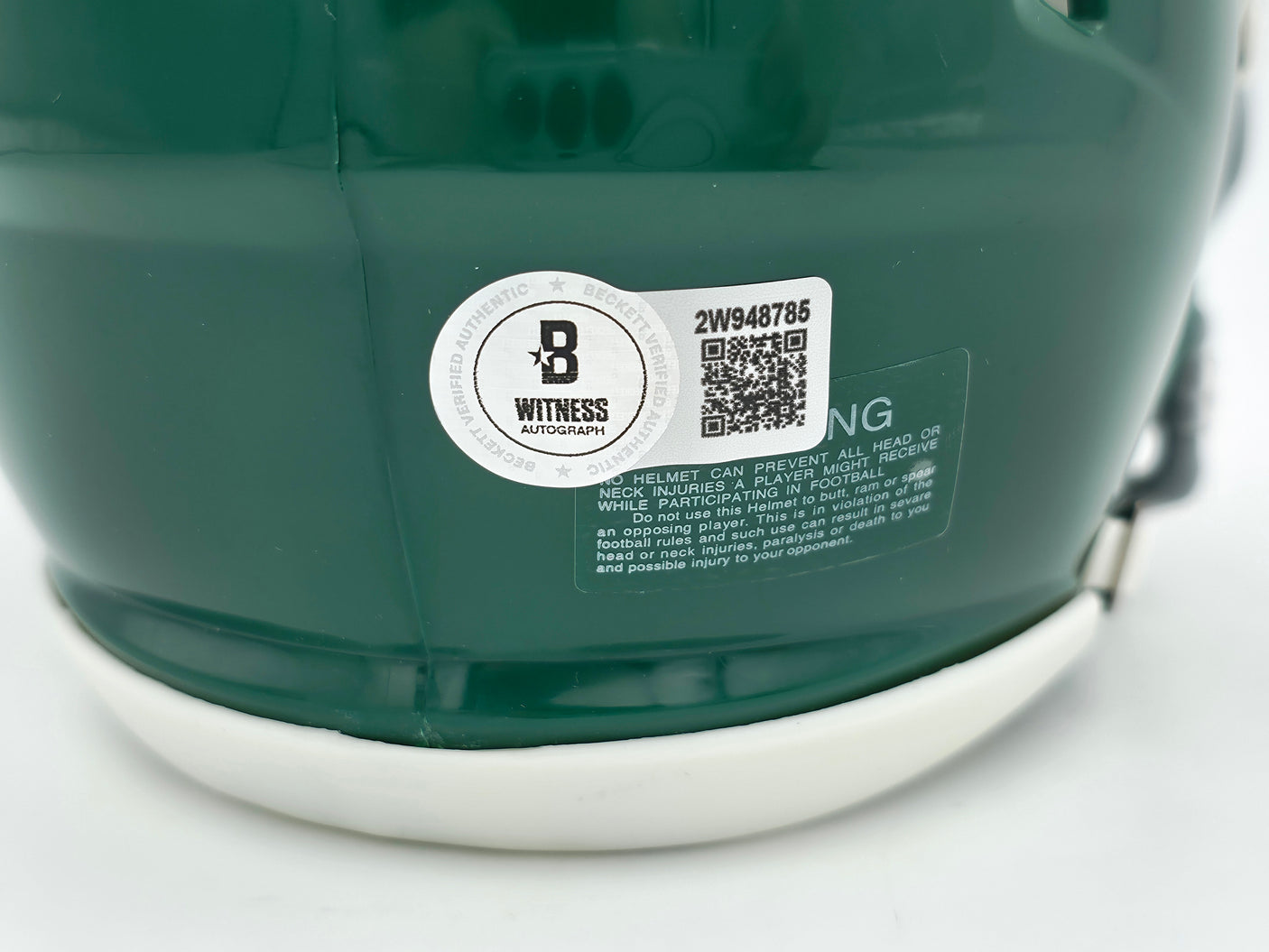 Michael Vick Autographed Philadelphia Eagles 1974-95 Throwback Kelly Green Speed Mini Helmet Beckett BAS Witness Stock #243634