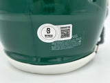 Michael Vick Autographed Philadelphia Eagles 1974-95 Throwback Kelly Green Speed Mini Helmet Beckett BAS Witness Stock #243634