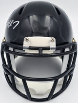 Michael Vick Autographed Atlanta Falcons 1990-02 Throwback Black Speed Mini Helmet Beckett BAS Witness Stock #243635