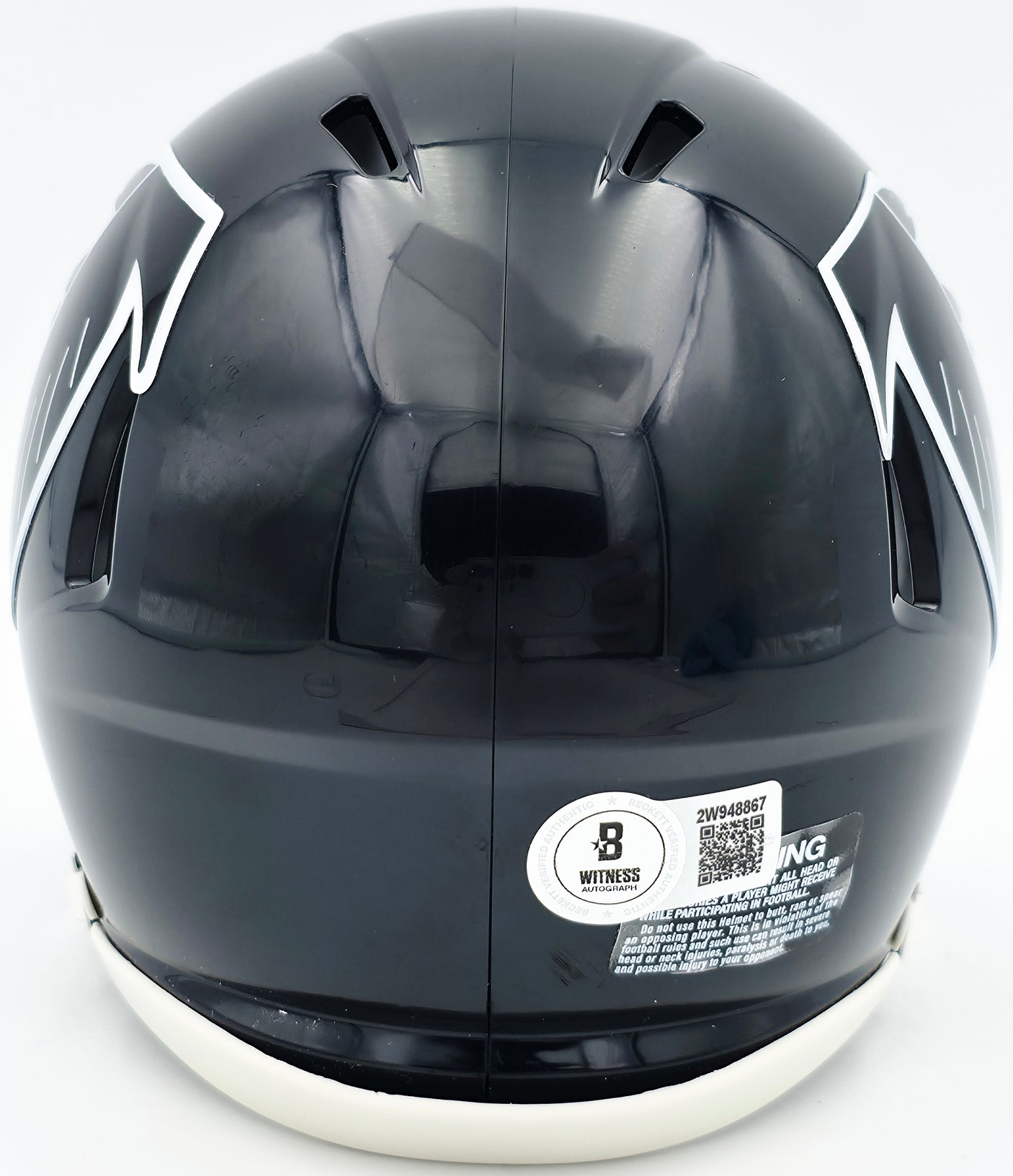 Michael Vick Autographed Atlanta Falcons 1990-02 Throwback Black Speed Mini Helmet Beckett BAS Witness Stock #243635
