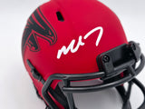 Michael Vick Autographed Atlanta Falcons Rave Red Speed Mini Helmet Beckett BAS Witness Stock #243636