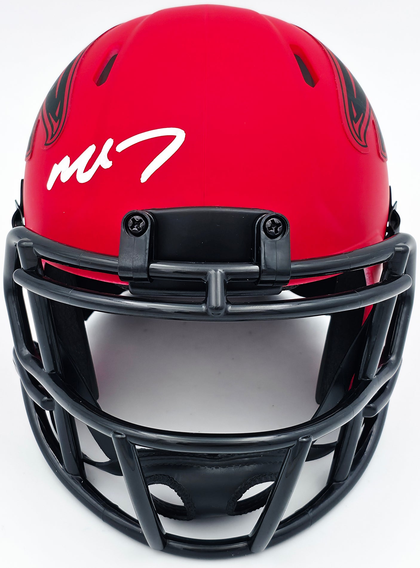 Michael Vick Autographed Atlanta Falcons Rave Red Speed Mini Helmet Beckett BAS Witness Stock #243636