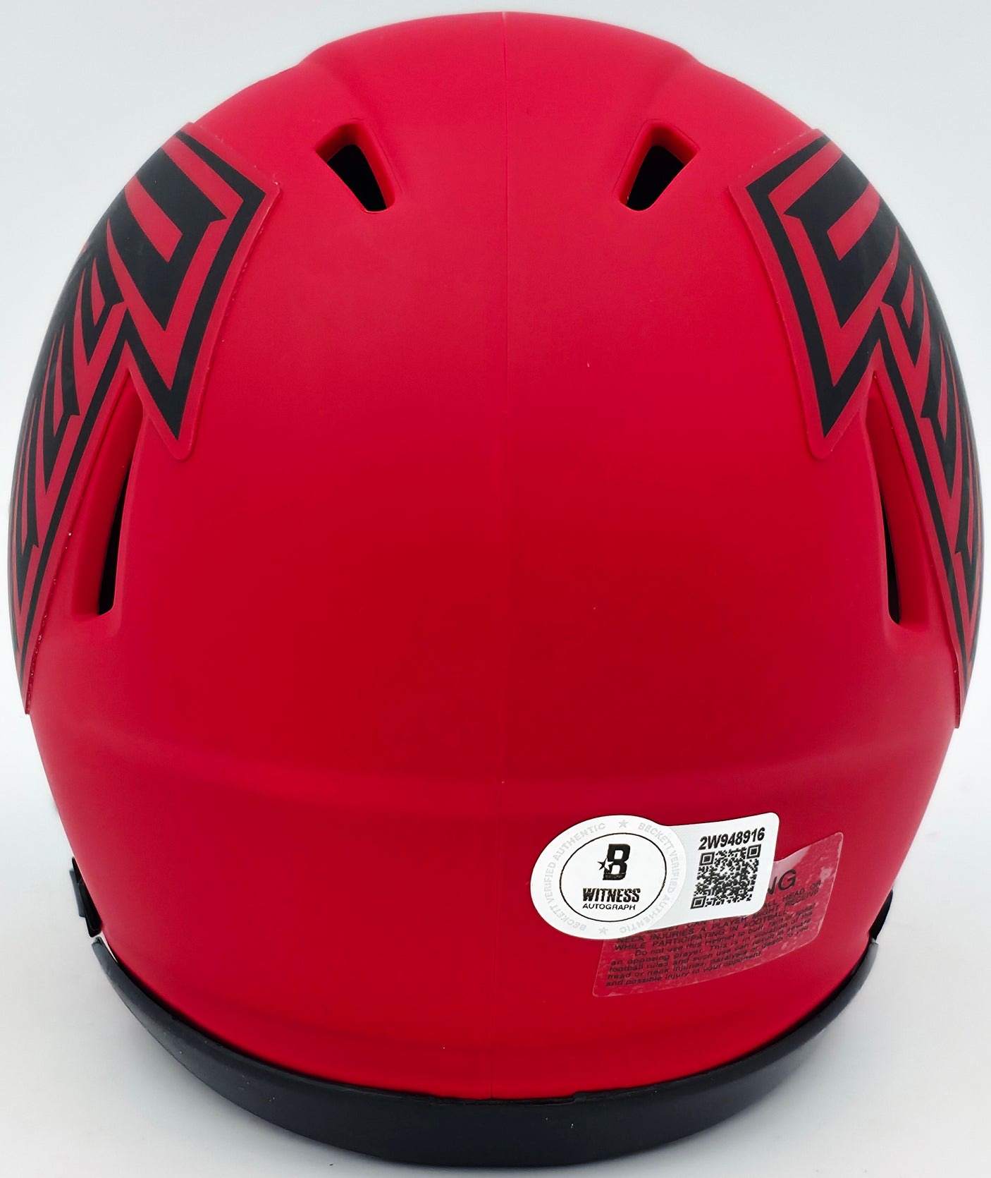 Michael Vick Autographed Atlanta Falcons Rave Red Speed Mini Helmet Beckett BAS Witness Stock #243636