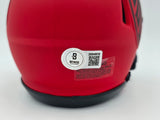 Michael Vick Autographed Atlanta Falcons Rave Red Speed Mini Helmet Beckett BAS Witness Stock #243636