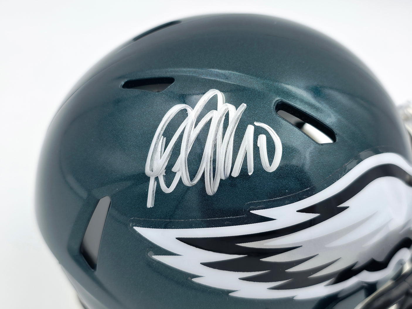 DeSean Jackson Autographed Philadelphia Eagles Green Speed Mini Helmet Beckett BAS Witness Stock #243638