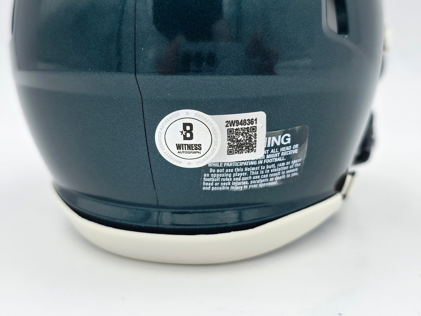 DeSean Jackson Autographed Philadelphia Eagles Green Speed Mini Helmet Beckett BAS Witness Stock #243638