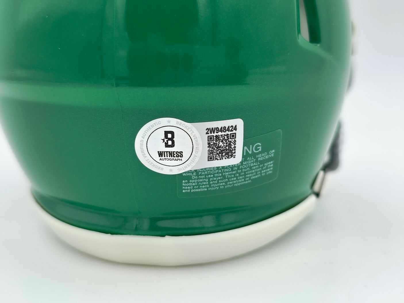 DeSean Jackson Autographed Philadelphia Eagles 2023 Alternate Kelly Green Speed Mini Helmet Beckett BAS Witness Stock #243639
