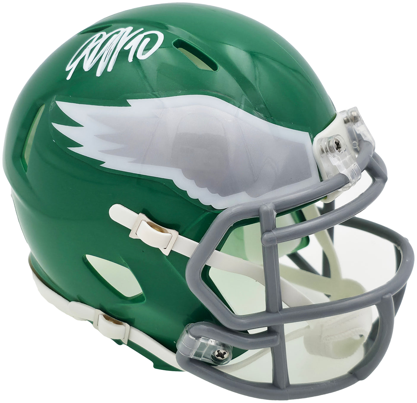 DeSean Jackson Autographed Philadelphia Eagles 2023 Alternate Kelly Green Speed Mini Helmet Beckett BAS Witness Stock #243640