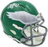 DeSean Jackson Autographed Philadelphia Eagles 2023 Alternate Kelly Green Speed Mini Helmet Beckett BAS Witness Stock #243640