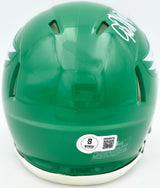 DeSean Jackson Autographed Philadelphia Eagles 2023 Alternate Kelly Green Speed Mini Helmet Beckett BAS Witness Stock #243641