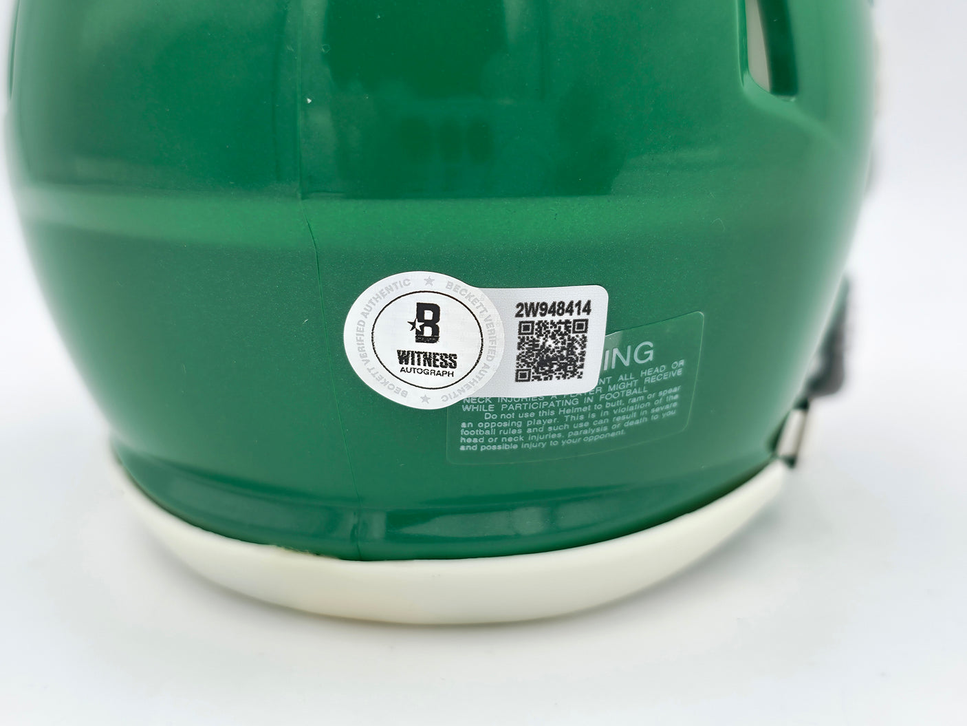 DeSean Jackson Autographed Philadelphia Eagles 2023 Alternate Kelly Green Speed Mini Helmet Beckett BAS Witness Stock #243641