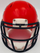 Devin Hester Autographed Chicago Bears 2022 Alternate Orange Speed Mini Helmet Beckett BAS Witness Stock #244040
