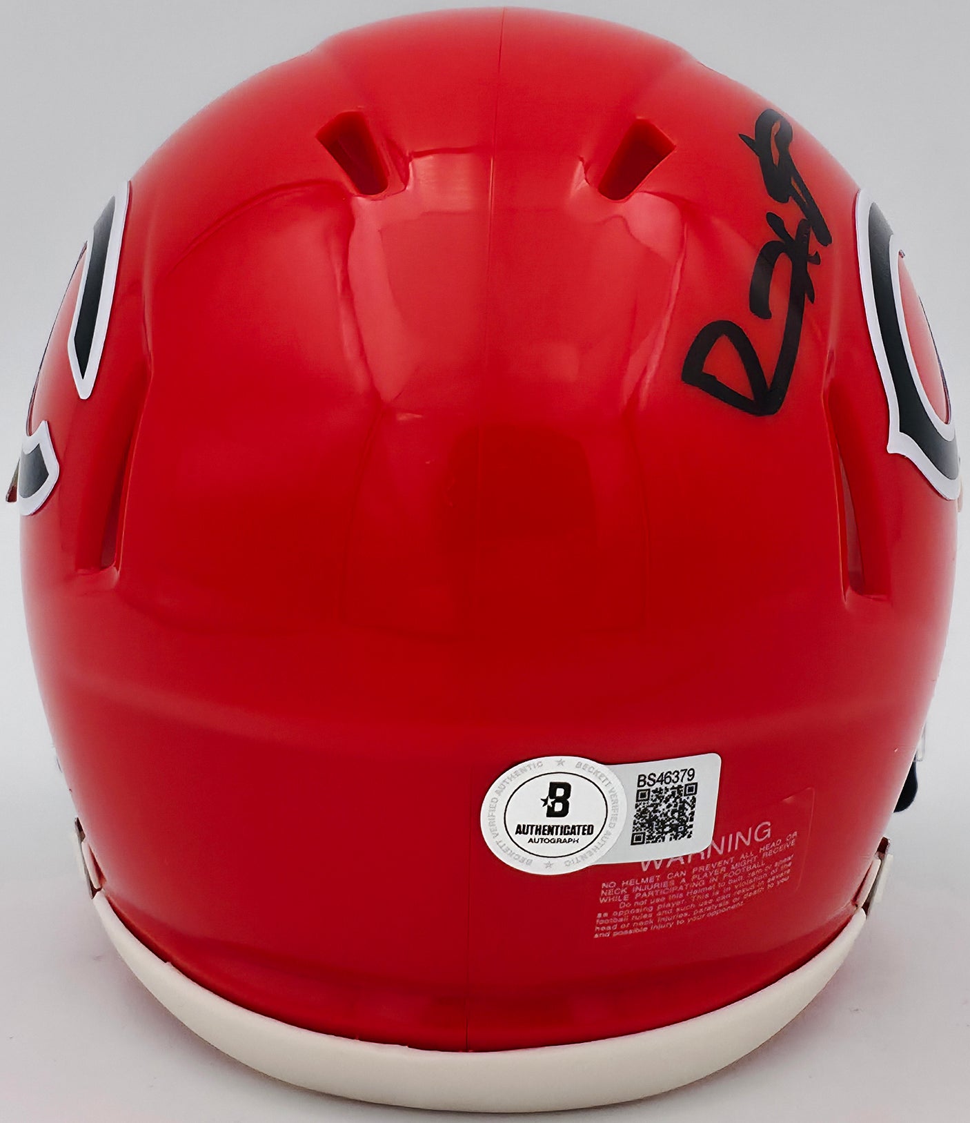 Devin Hester Autographed Chicago Bears 2022 Alternate Orange Speed Mini Helmet Beckett BAS Witness Stock #244040