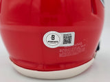 Devin Hester Autographed Chicago Bears 2022 Alternate Orange Speed Mini Helmet Beckett BAS Witness Stock #244040