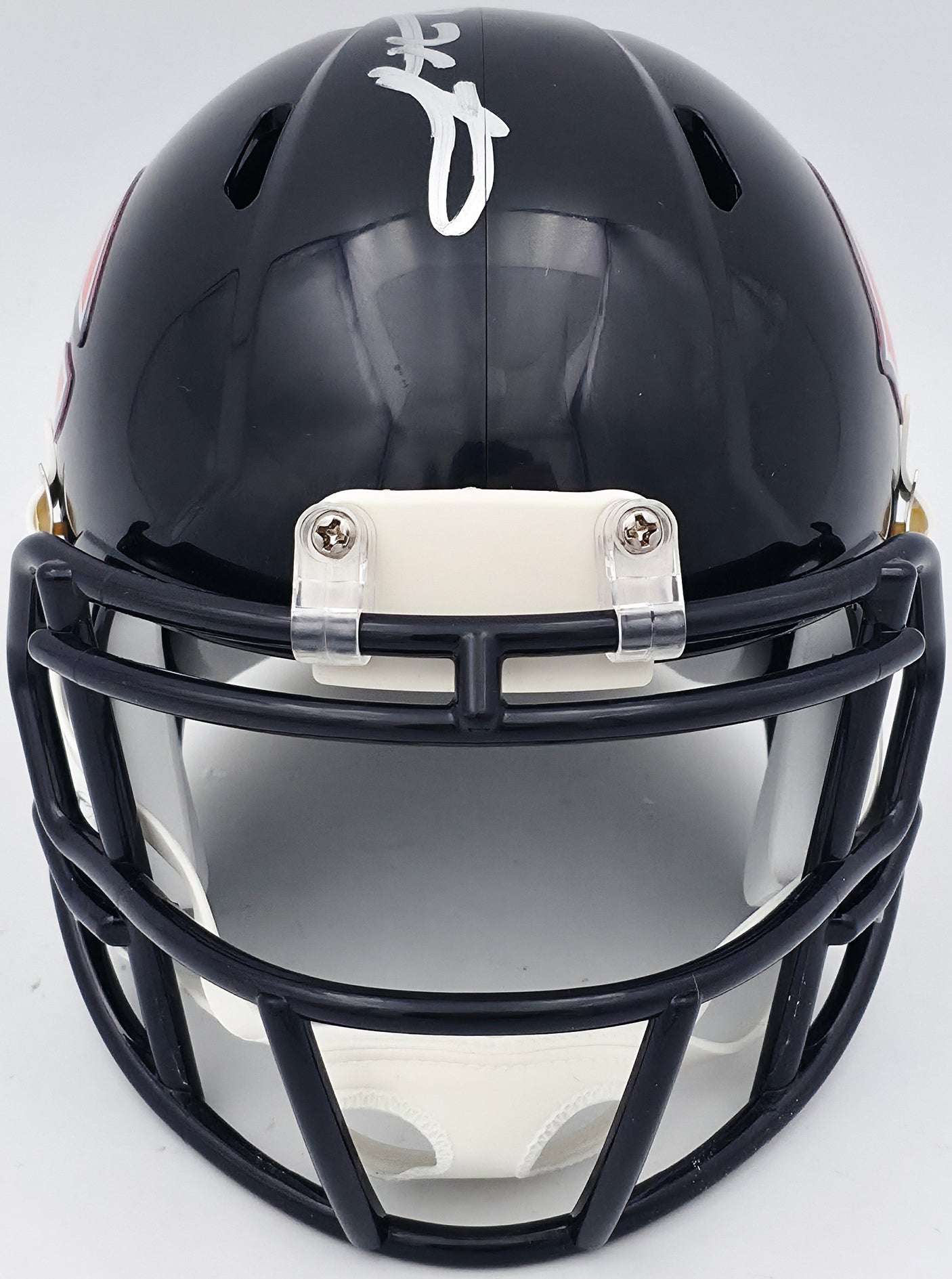 Devin Hester Autographed Chicago Bears Blue Speed Mini Helmet Beckett BAS Witness Stock #244042