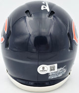 Devin Hester Autographed Chicago Bears Blue Speed Mini Helmet Beckett BAS Witness Stock #244042