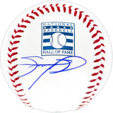 Sammy Sosa Autographed Official Hall of Fame HOF Logo Baseball Chicago Cubs Beckett BAS Witness Stock #244048