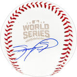 Sammy Sosa Autographed 2016 World Series Logo MLB Baseball Chicago Cubs Beckett BAS Witness Stock #244049