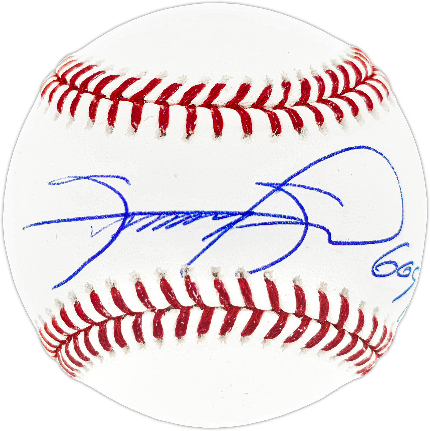Sammy Sosa Autographed Official MLB Baseball Chicago Cubs "609 HRS" Beckett BAS QR Stock #244050