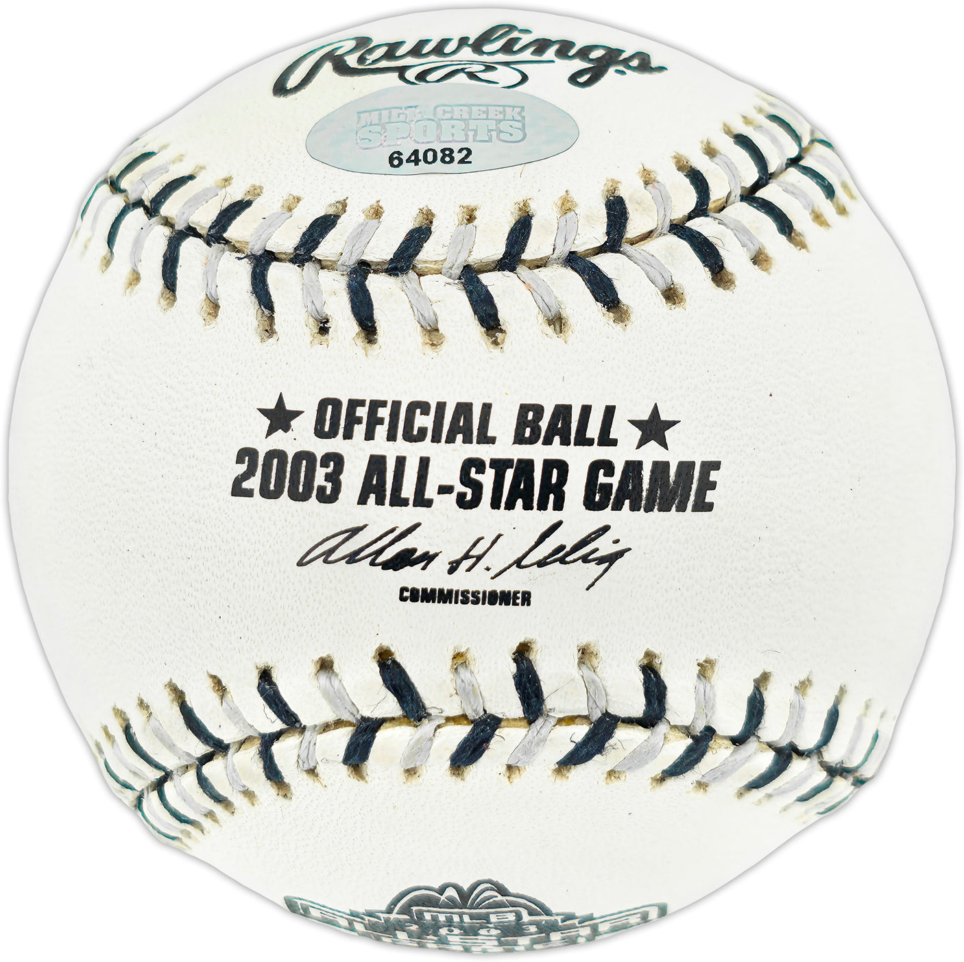 Edgar Martinez Autographed Official 2003 All Star Game Logo MLB Baseball Seattle Mariners MCS Holo #64082