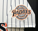 San Diego Padres Tony Gwynn Autographed Framed White Pinstripes Russell Jersey UDA Holo & Beckett BAS #AB93862