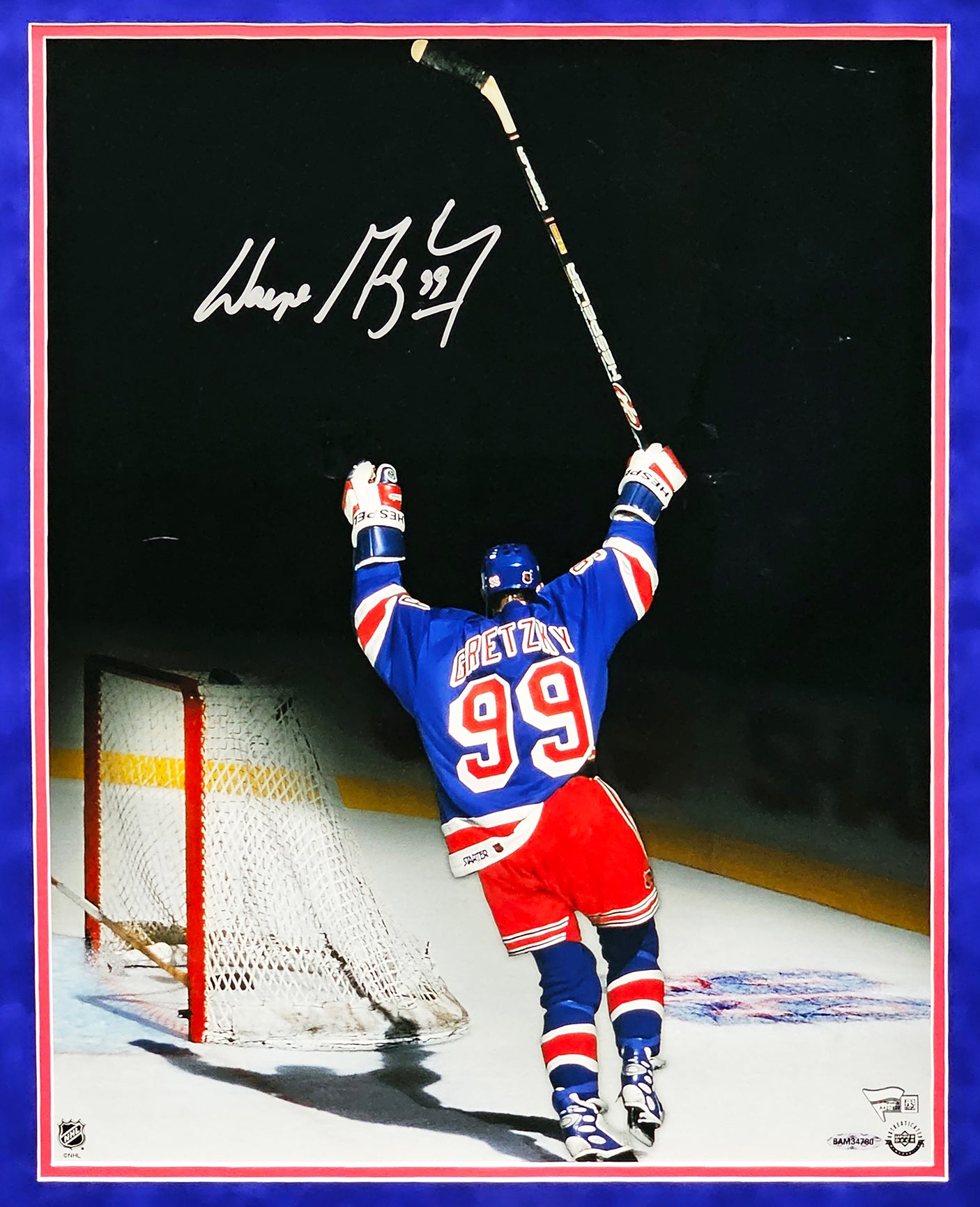 Wayne Gretzky Autographed Framed 16x20 Photo New York Rangers "99" Final Assist Fanatics Holo & UDA Holo #BAM34780