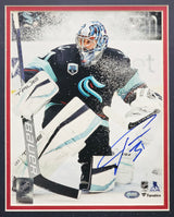 Philipp Grubauer Autographed Framed 8x10 Photo Seattle Kraken MCS Holo #81135