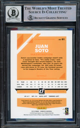 Juan Soto Autographed 2019 Donruss Variation Card #61 New York Yankees Auto Grade Gem Mint 10 Beckett BAS #16544360