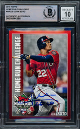 Juan Soto Autographed 2019 Topps Home Run Challenge Card #HRC35 New York Mets Auto Grade Gem Mint 10 Beckett BAS #16544368