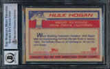Hulk Hogan Autographed 1985 Topps WWF Yellow Rookie Card #1 Auto Grade Gem Mint 10 Beckett BAS #15333165
