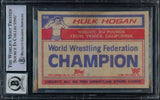 Hulk Hogan Autographed 1985 Topps WWF Rookie Card #16 Auto Grade Gem Mint 10 Beckett BAS #15333192