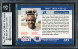 Emmitt Smith Autographed 1990 Pro Set Rookie Card #685 Dallas Cowboys Beckett BAS #14058921