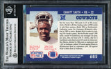 Emmitt Smith Autographed 1990 Pro Set Rookie Card #685 Dallas Cowboys Beckett BAS #14058930