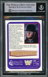 Undertaker Autographed 1991 Merlin WWF Italian Rookie Card #40 Beckett BAS #15679762