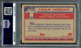 Hulk Hogan Autographed 1985 Topps WWF Yellow Rookie Card #1 Auto Grade Gem Mint 10 (Stain) PSA/DNA #63134608