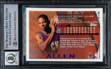 Ray Allen Autographed 1996 Topps Chrome Rookie Card #217 Milwaukee Bucks Auto Grade Gem Mint 10 Beckett BAS #16541788