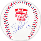 Salvador Perez Autographed Official 2014 All Star Game Logo Game Baseball Kansas City Royals Beckett BAS Witness Stock #216040