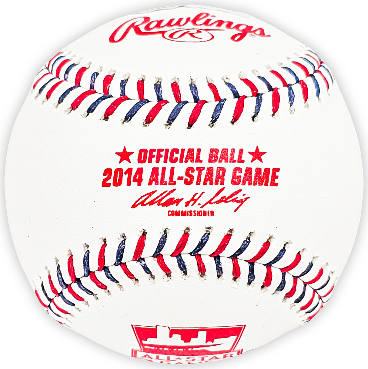 Salvador Perez Autographed Official 2014 All Star Game Logo Game Baseball Kansas City Royals Beckett BAS Witness Stock #216040
