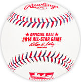 Salvador Perez Autographed Official 2014 All Star Game Logo Game Baseball Kansas City Royals Beckett BAS Witness Stock #216040