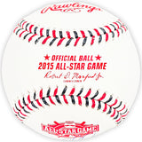 Salvador Perez Autographed Official 2015 All Star Game Logo Game Baseball Kansas City Royals Beckett BAS Witness Stock #216041