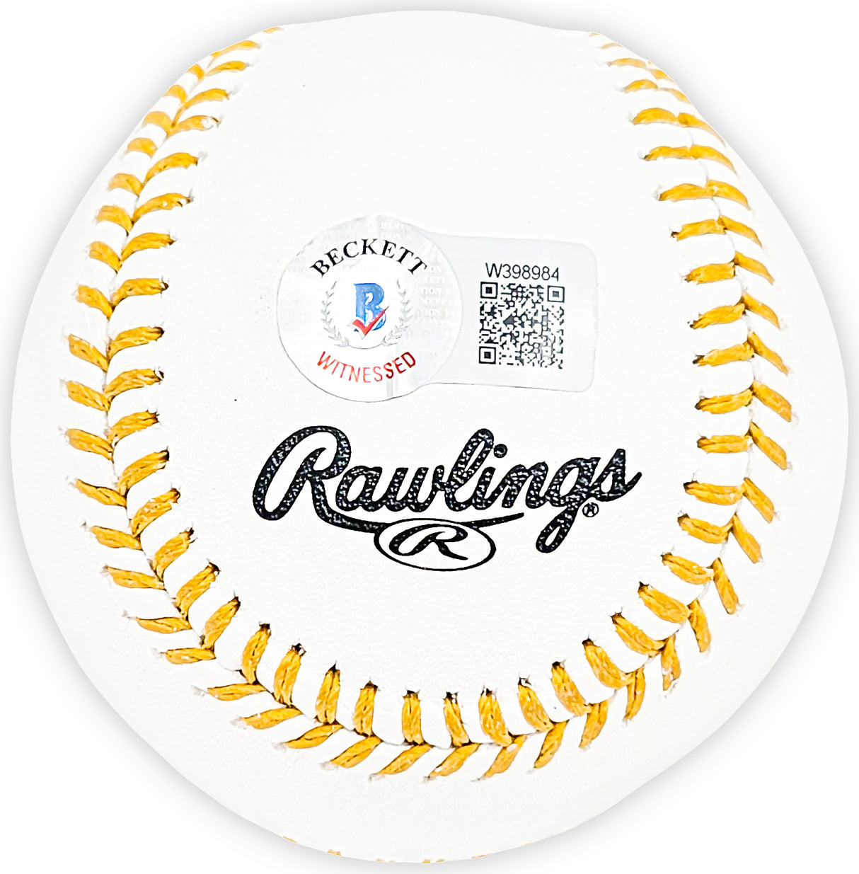 Salvador Perez Autographed Official Gold Glove Logo Baseball Kansas City Royals Beckett BAS Witness Stock #216045