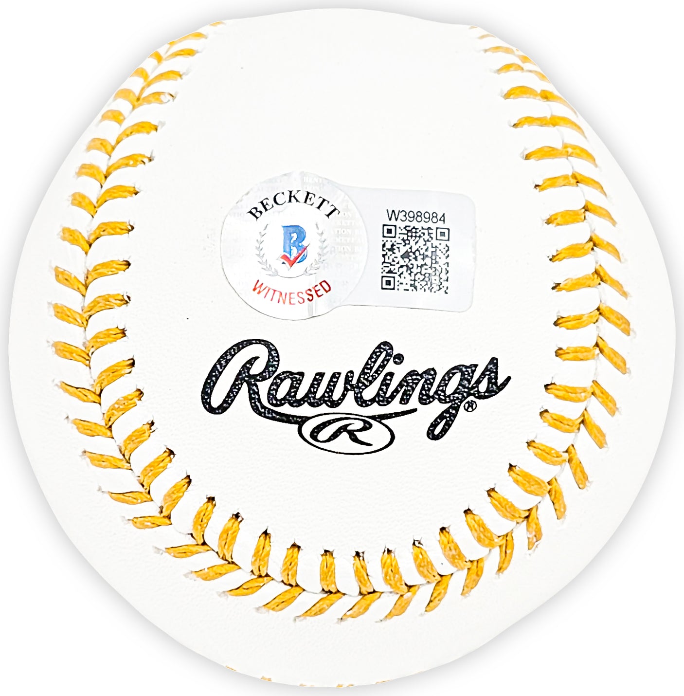 Salvador Perez Autographed Official Gold Glove Logo Baseball Kansas City Royals Beckett BAS Witness Stock #216045