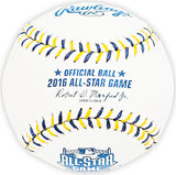Salvador Perez Autographed Official 2016 All Star Game Logo Game Baseball Kansas City Royals Beckett BAS Witness Stock #216042