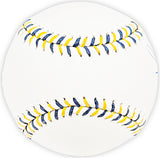 Salvador Perez Autographed Official 2016 All Star Game Logo Game Baseball Kansas City Royals Beckett BAS Witness Stock #216042